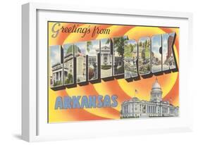 Greetings from Little Rock, Arkansas-null-Framed Art Print