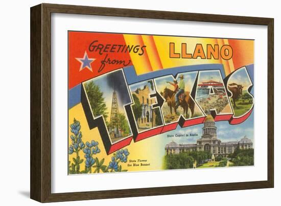 Greetings from Llano,Texas-null-Framed Art Print