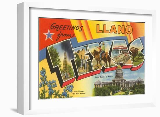 Greetings from Llano,Texas-null-Framed Art Print