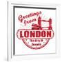 Greetings From London Stamp-radubalint-Framed Art Print