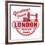 Greetings From London Stamp-radubalint-Framed Art Print