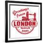 Greetings From London Stamp-radubalint-Framed Art Print