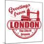 Greetings From London Stamp-radubalint-Mounted Art Print