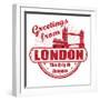 Greetings From London Stamp-radubalint-Framed Art Print