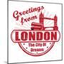 Greetings From London Stamp-radubalint-Mounted Art Print