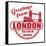 Greetings From London Stamp-radubalint-Framed Stretched Canvas
