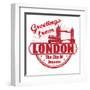 Greetings From London Stamp-radubalint-Framed Art Print