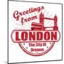 Greetings From London Stamp-radubalint-Mounted Art Print