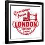 Greetings From London Stamp-radubalint-Framed Art Print