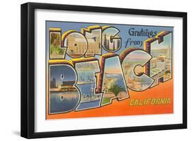 Greetings from Long Beach, California-null-Framed Art Print