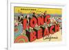 Greetings from Long Beach, California-null-Framed Premium Giclee Print