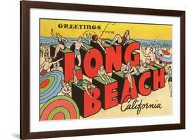 Greetings from Long Beach, California-null-Framed Premium Giclee Print