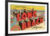 Greetings from Long Beach, California-null-Framed Premium Giclee Print