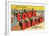 Greetings from Long Beach, California-null-Framed Art Print