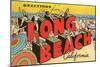 Greetings from Long Beach, California-null-Mounted Art Print