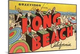 Greetings from Long Beach, California-null-Mounted Art Print