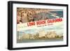 Greetings from Long Beach, California-null-Framed Art Print