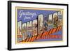 Greetings from Long Beach, Long Beach, California-null-Framed Art Print