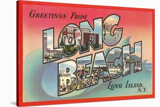 Greetings from Long Beach, Long Island, New York-null-Stretched Canvas