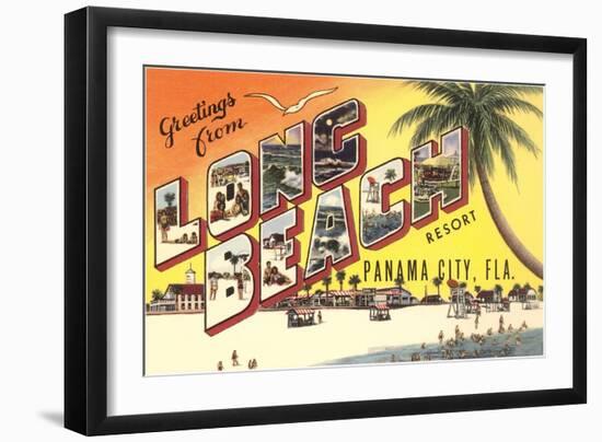 Greetings from Long Beach Resort, Panama City, Florida-null-Framed Giclee Print