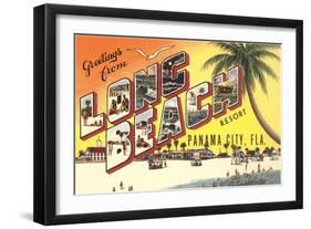 Greetings from Long Beach Resort, Panama City, Florida-null-Framed Giclee Print