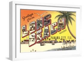 Greetings from Long Beach Resort, Panama City, Florida-null-Framed Giclee Print