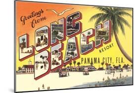 Greetings from Long Beach Resort, Panama City, Florida-null-Mounted Giclee Print