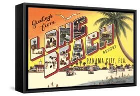 Greetings from Long Beach Resort, Panama City, Florida-null-Framed Stretched Canvas