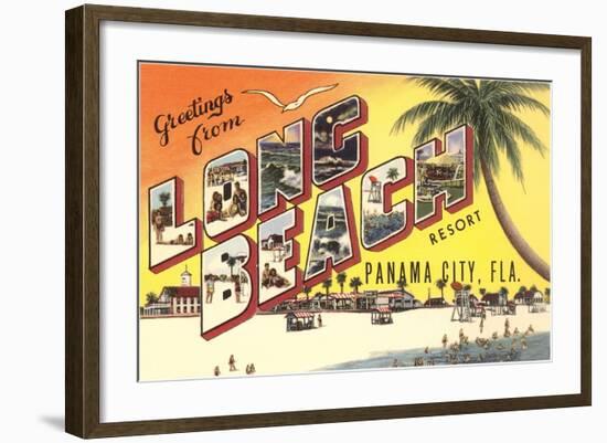 Greetings from Long Beach Resort, Panama City, Florida-null-Framed Giclee Print