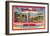 Greetings from Long Island, New York-null-Framed Art Print