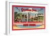 Greetings from Long Island, New York-null-Framed Art Print