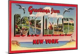 Greetings from Long Island, New York-null-Mounted Art Print