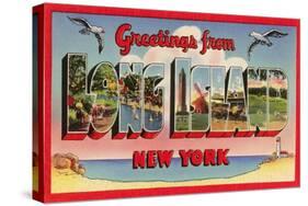 Greetings from Long Island, New York-null-Stretched Canvas