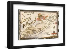 Greetings from Long Island-null-Framed Art Print