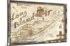 Greetings from Long Island-Vintage Vacation-Mounted Art Print