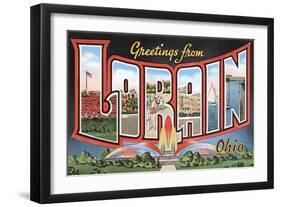 Greetings from Lorain, Ohio-null-Framed Art Print