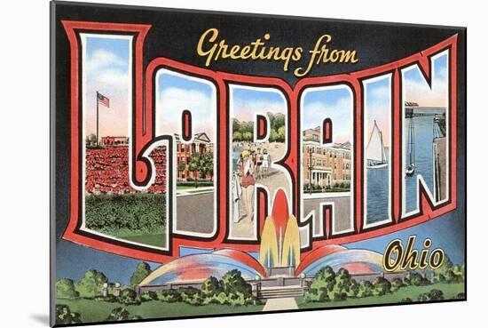Greetings from Lorain, Ohio-null-Mounted Art Print