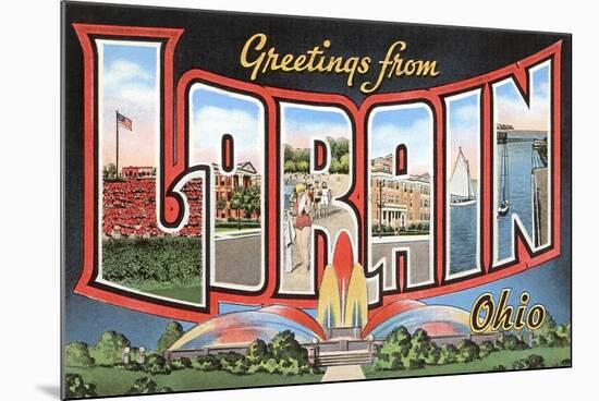 Greetings from Lorain, Ohio-null-Mounted Art Print