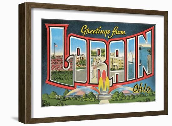 Greetings from Loran, Ohio-null-Framed Art Print