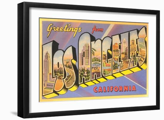 Greetings from Los Angeles, California-null-Framed Art Print