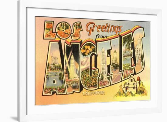 Greetings from Los Angeles, California-null-Framed Art Print