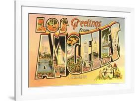 Greetings from Los Angeles, California-null-Framed Art Print