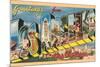 Greetings from Los Angeles, California-null-Mounted Premium Giclee Print