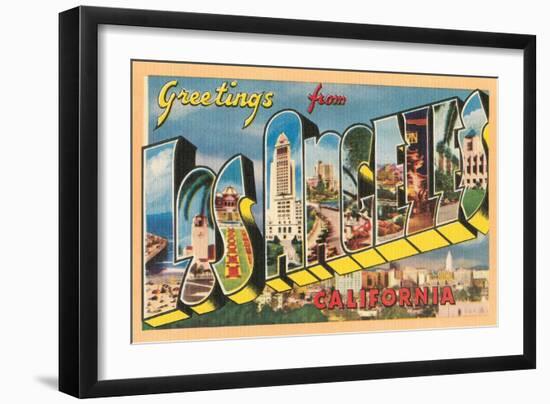 Greetings from Los Angeles, California-null-Framed Art Print