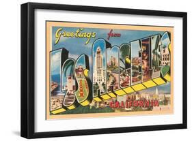 Greetings from Los Angeles, California-null-Framed Art Print