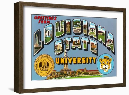 Greetings from Louisiana State University, Louisiana-null-Framed Art Print