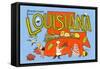 Greetings from Louisiana-null-Framed Stretched Canvas