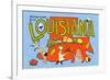 Greetings from Louisiana-null-Framed Premium Giclee Print