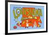 Greetings from Louisiana-null-Framed Premium Giclee Print