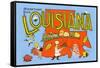 Greetings from Louisiana-null-Framed Stretched Canvas